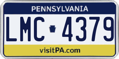 PA license plate LMC4379