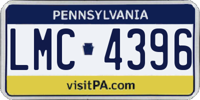 PA license plate LMC4396