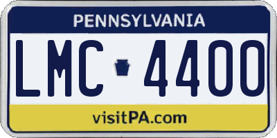 PA license plate LMC4400