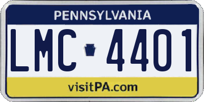 PA license plate LMC4401