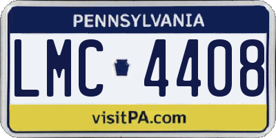 PA license plate LMC4408