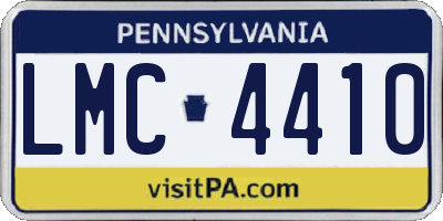 PA license plate LMC4410