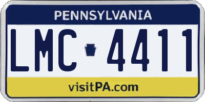 PA license plate LMC4411