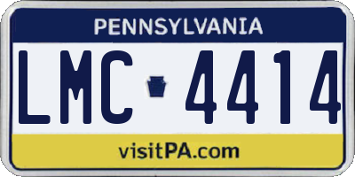 PA license plate LMC4414