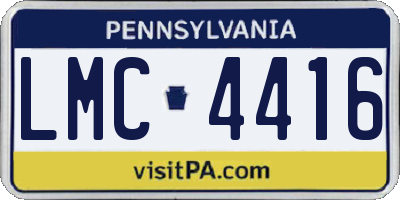 PA license plate LMC4416