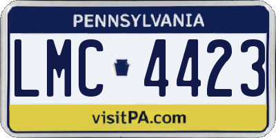 PA license plate LMC4423