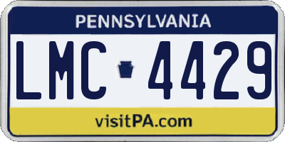 PA license plate LMC4429