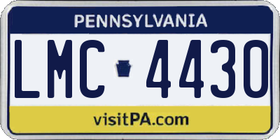 PA license plate LMC4430