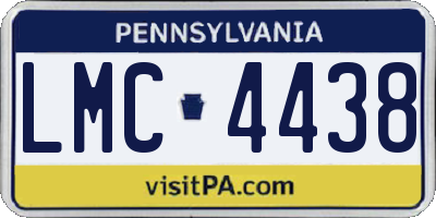 PA license plate LMC4438
