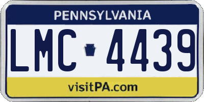 PA license plate LMC4439