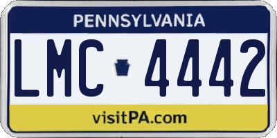 PA license plate LMC4442