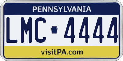 PA license plate LMC4444