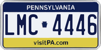 PA license plate LMC4446