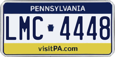 PA license plate LMC4448