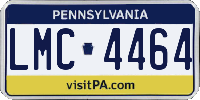 PA license plate LMC4464