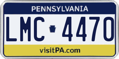 PA license plate LMC4470
