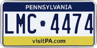PA license plate LMC4474