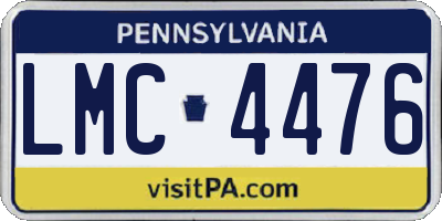 PA license plate LMC4476