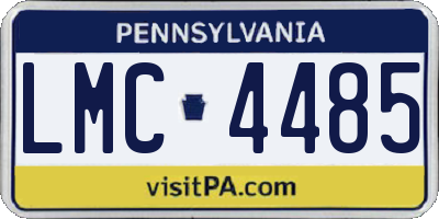 PA license plate LMC4485