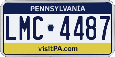 PA license plate LMC4487