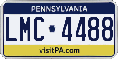 PA license plate LMC4488