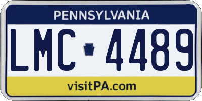 PA license plate LMC4489