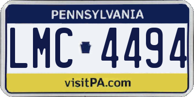 PA license plate LMC4494