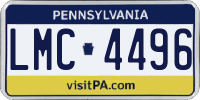 PA license plate LMC4496