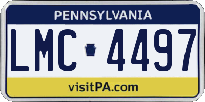 PA license plate LMC4497