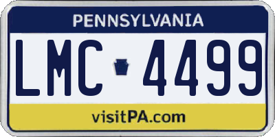 PA license plate LMC4499