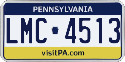 PA license plate LMC4513