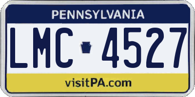 PA license plate LMC4527