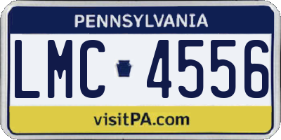 PA license plate LMC4556