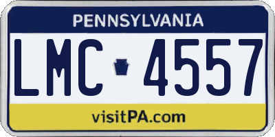 PA license plate LMC4557