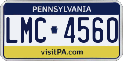 PA license plate LMC4560