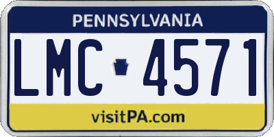 PA license plate LMC4571