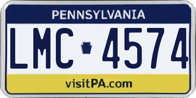 PA license plate LMC4574