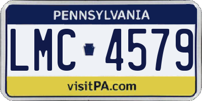 PA license plate LMC4579