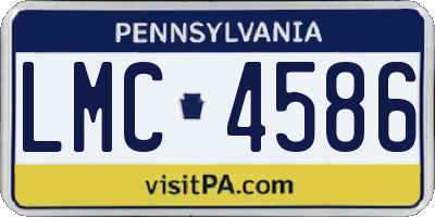 PA license plate LMC4586