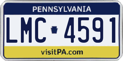 PA license plate LMC4591