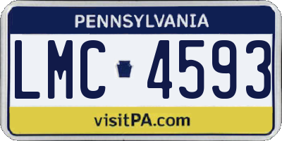PA license plate LMC4593