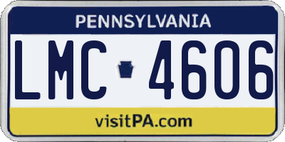 PA license plate LMC4606