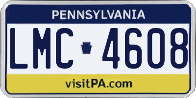 PA license plate LMC4608