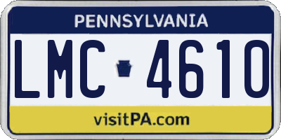 PA license plate LMC4610