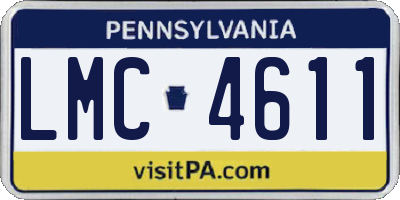 PA license plate LMC4611