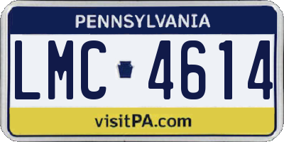 PA license plate LMC4614