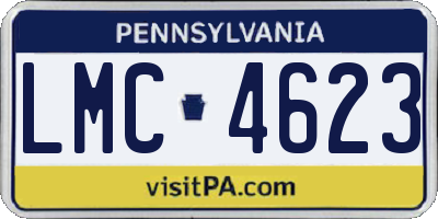 PA license plate LMC4623