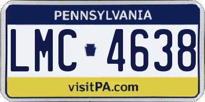 PA license plate LMC4638