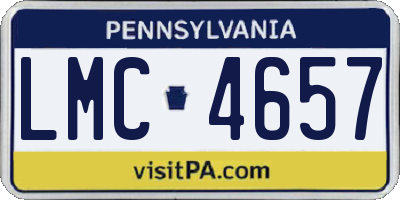 PA license plate LMC4657