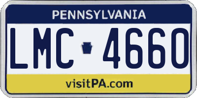 PA license plate LMC4660